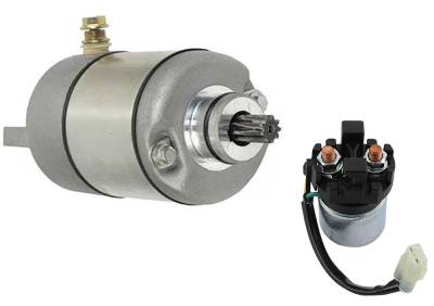 Rareelectrical - New Starter And Relay Kit Compatible With Honda Atv Trx200 1990-91 35850-Hf1-670 31200-Hf1-013