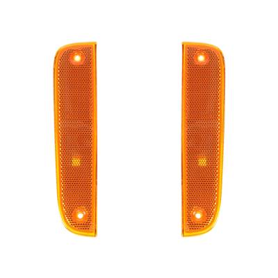 Rareelectrical - New Pair Of Turn Signal Lights Compatible With Jeep Cherokee 1997-2001 55055146 Ch2551118 55055147