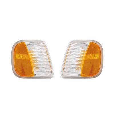 Rareelectrical - New Turn Signal Light Pair Compatible With Ford Expedition 1997-02 F75z13200ac Fo2551118 Fo2550118