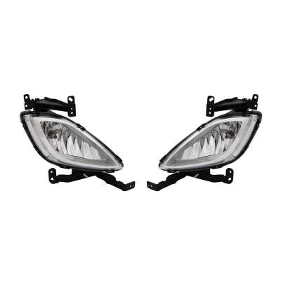 Rareelectrical - New Pair Of Fog Lights Compatible With Hyundai Elantra Sedan 2012 92201-3X020 922023X020 922013X020