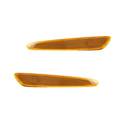 Rareelectrical - New Pair Of Side Marker Light Compatible With Chevrolet Corvette 2005-12 10316652 10316651 Gm2551196