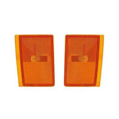 Rareelectrical - New Pair Of Lower Side Marker Light Compatible With Gmc C1500 C2500 5975195 Gm2551105