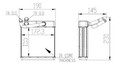 Rareelectrical - New Hvac Heater Core Front Compatible With Chevrolet 82-92 Camaro 9010175 Ht 399083C Gm9083 9010175