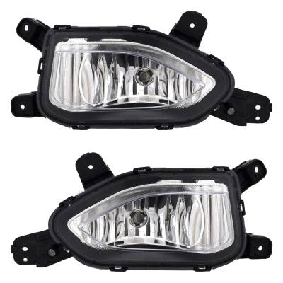 Rareelectrical - New Pair Of Fog Lights Compatible With Hyundai Kona 1.6L 2.0L 2018 2019 2020 2021 By Part Numbers