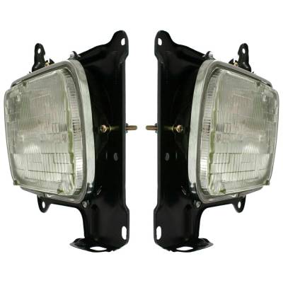 Rareelectrical - New Pair Of Headlights Compatible With Nissan D21 Pickup 2.4L 3.0L 1986-1997 By Part Numbers