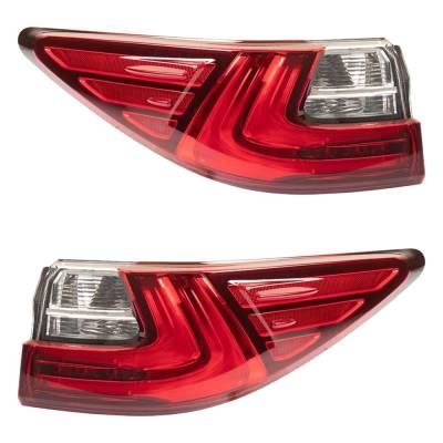 Rareelectrical - New Pair Of Tail Lights Compatible With Lexus Es300h Es350 2.5L 3.5L 2016 2017 2018 By Part Numbers