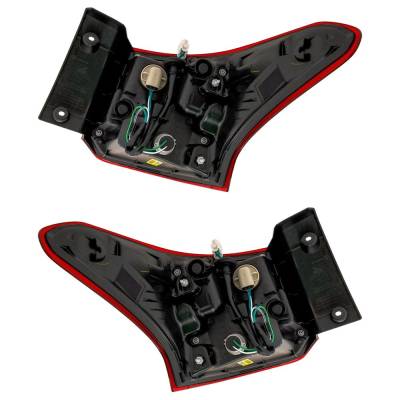 Rareelectrical - New Pair Of Tail Lights Compatible With Mitsubishi Outlander Outlander Phev 2.0L 2.4L 3.0L 2016-2022