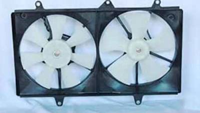 Rareelectrical - New Ac Condenser Fan Assembly Compatible With 1998-2002 Toyota Corolla Dual Radiator Condenser