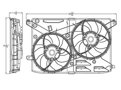 Rareelectrical - New Dual Radiator And Condenser Fan Compatible With Ford Fusion 2.0L Turbo 13-16 Dg9z8c607d