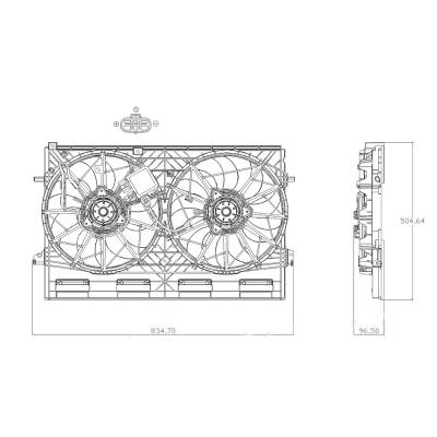 Rareelectrical - New  Dual Radiator & Condenser Fan Compatible With Nissan 2021 2022 2023 Part Numbers Ni3115166