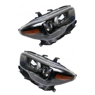 Rareelectrical - New Pair Of Halogen Headlights Compatible With Toyota Tacoma Trd Off-Road Crew 3.5L 2017 2018 2019 - Image 3