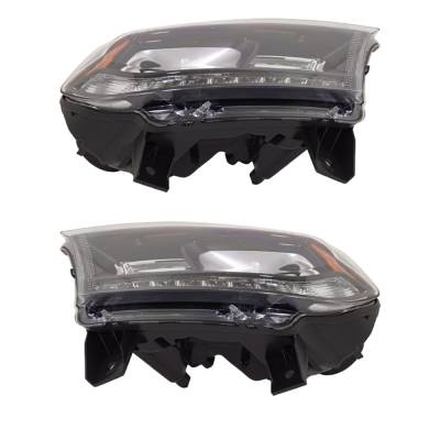 Rareelectrical - New Pair Of Headlights Compatible With Dodge Durango Sxt Plus Sport Utility 2018 2019 2020 By Part - Image 5