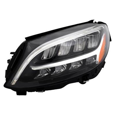 Rareelectrical - New Left Side Headlights Compatible With Mercedes-Benz C300 4Matic Plastic Halogen Bulb High And Low - Image 7