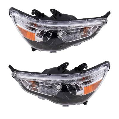 Rareelectrical - New Pair Of Headlights Compatible With Mitsubishi Outlander Sport Se 2011 2012 2013 2014 2015 2016 - Image 9