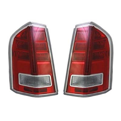 Rareelectrical - New Chrome Tail Light Pair Compatible With Chrysler 300 2011-3/2012 Ch2801200 Ch2800200 68042173Ae - Image 3