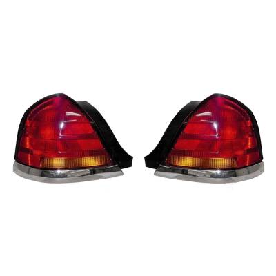 Rareelectrical - New Tail Light Pair Compatible With Ford Crown Victoria Lwb 2002-2003 Fo2800150 3W7z13405ca - Image 4