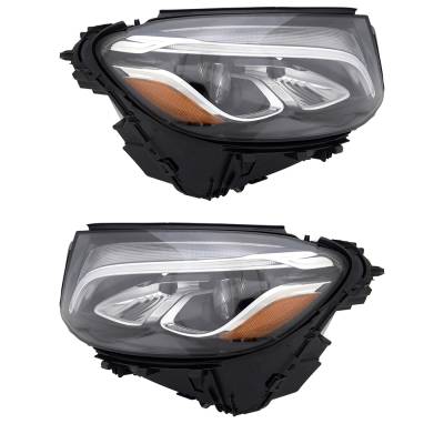 Rareelectrical - New Pair Of Headlights Compatible With Mercedes-Benz Glc300 Base 4-Door 2.0L 2016 2017 2018 2019 By - Image 5