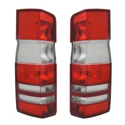 Rareelectrical - New Tail Light Pair Compatible With Mercedes Benz Sprinter 3500 10-14 9068202664 Mb2801136 Mb2800136 - Image 7