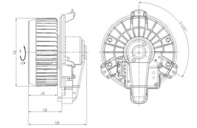 Rareelectrical - New Front Blower Assembly Compatible With Toyota Highlander Tundra Venza 75830 87103-0E040 75830 - Image 3