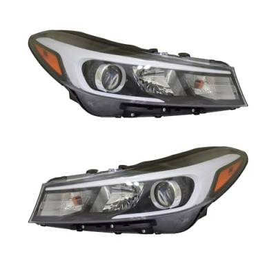 Rareelectrical - New Pair Of Halogen Headlights Compatible With Kia Forte Lx Sedan 4 Door 2.0L 2017 2018 By Part - Image 9