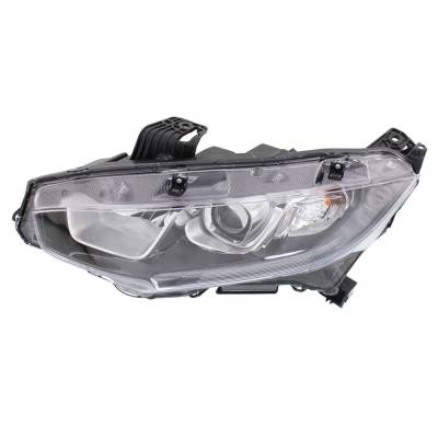 Rareelectrical - New Left Halogen Headlight Compatible With Honda Civic Lx Ex Sedan 2.0L 2016 2017 2018 By Part - Image 5