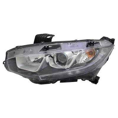 Rareelectrical - New Left Halogen Headlight Compatible With Honda Civic Lx Ex Sedan 2.0L 2016 2017 2018 By Part - Image 9