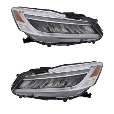 Rareelectrical - New Pair Of Led Headlights Compatible With Honda Accord Touring Sedan 4 Door 3.5L 2016 2017 By Part - Image 9