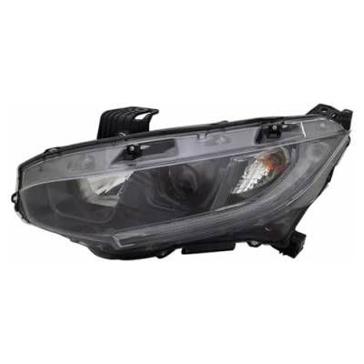 Rareelectrical - New Left Halogen Headlight Compatible With Honda Civic Lx Coupe 2 Door 2.0L 2019 2020 By Part Number - Image 10