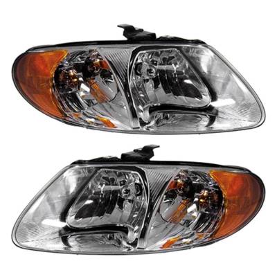 Rareelectrical - New Pair Of Headlights Compatible With Dodge Grand Caravan Base Mini Cargo Van 2006 2007 By Part - Image 5