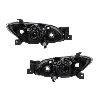 Rareelectrical - New Pair Headlights Compatible With Mazda 3 Sedan 2004-09 Ma2518108 Bn8p-51-0K0d Bn8p510l0d - Image 5