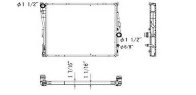 Rareelectrical - New Radiator Assembly Compatible With 2007-2010 Bmw X3 3.0L L6 2996Cc; W/ Automatic Trans. - Image 7