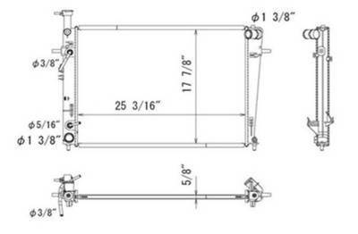 Rareelectrical - New Radiator Assembly Compatible With 2005-2009 Hyundai Tucson 2.7L V6 2656Cc 25310 2E850 13070 - Image 3