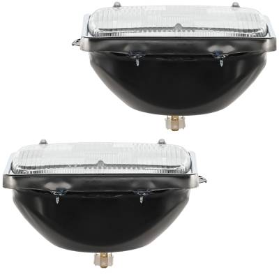 Rareelectrical - New Pair Of Headlights Compatible With Ford E-100 Econoline Base Chateau Custom Xl Standard Cargo - Image 3