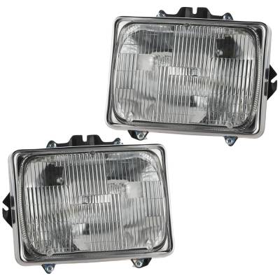 Rareelectrical - New Pair Of Headlights Compatible With Ford E-100 Econoline Base Chateau Custom Xl Standard Cargo - Image 9