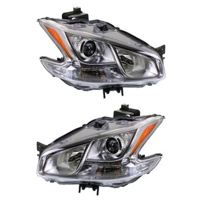 Rareelectrical - New Pair Of Halogen Headlight Compatible With Nissan Maxima Sedan 2009-2014 By Part Number - Image 5