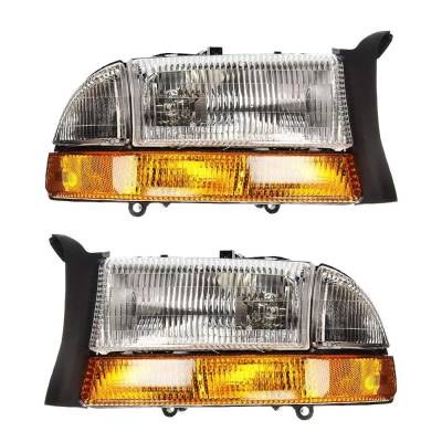 Rareelectrical - New Pair Of Headlights Compatible With Dodge Durango Sxt Sport Utility 2003 By Part Numbers - Image 7