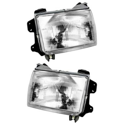 Rareelectrical - New Pair Of Headlights Compatible With Nissan Frontier Base Standard Cab Pickup 2.4L 1998 By Part - Image 5