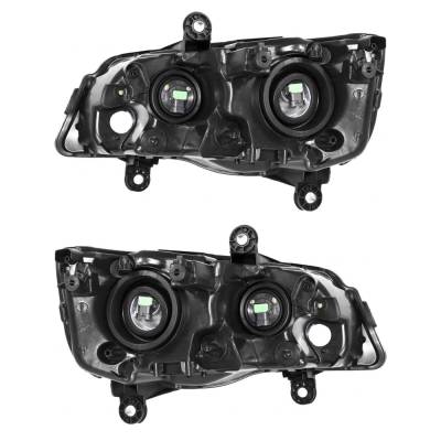 Rareelectrical - New Pair Of Halogen Headlights Compatible With Chrysler Town & Country Walter P. Chrysler Signature - Image 3