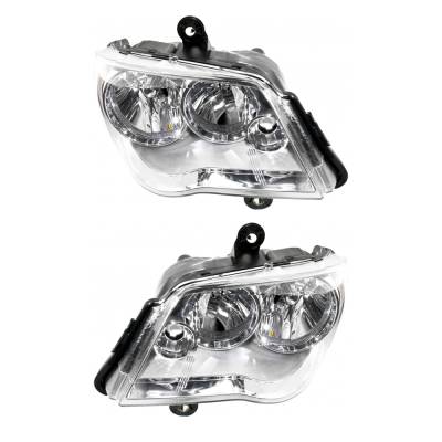 Rareelectrical - New Pair Of Halogen Headlights Compatible With Chrysler Town & Country Walter P. Chrysler Signature - Image 7