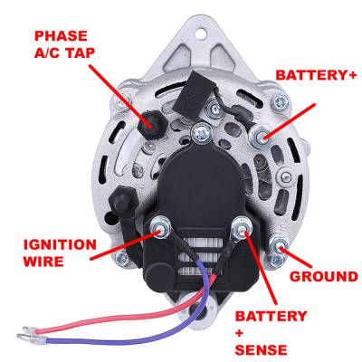 Rareelectrical - New Alternator Compatible With Mercruiser Omc Volvo Marine Mando Crusader Marine Ac155603 Ac155604 - Image 7