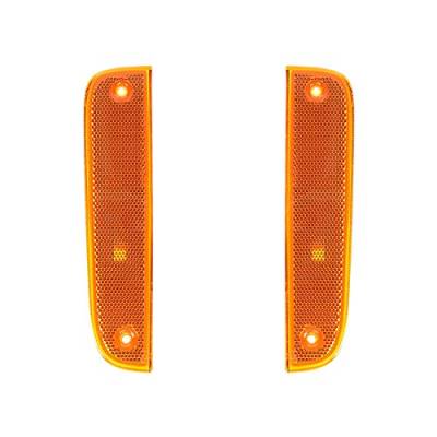 Rareelectrical - New Pair Of Turn Signal Lights Compatible With Jeep Cherokee 1997-2001 55055146 Ch2551118 55055147 - Image 5