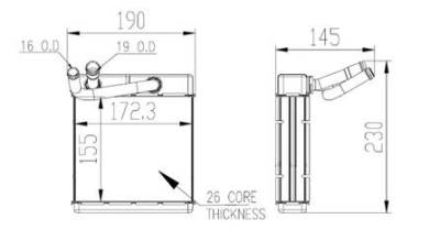 Rareelectrical - New Hvac Heater Core Front Compatible With Chevrolet 82-92 Camaro 9010175 Ht 399083C Gm9083 9010175 - Image 5