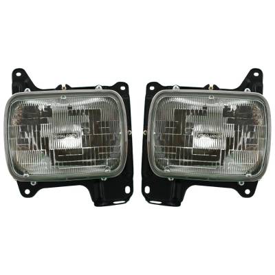 Rareelectrical - New Pair Of Headlights Compatible With Nissan D21 Pickup 2.4L 3.0L 1986-1997 By Part Numbers - Image 3