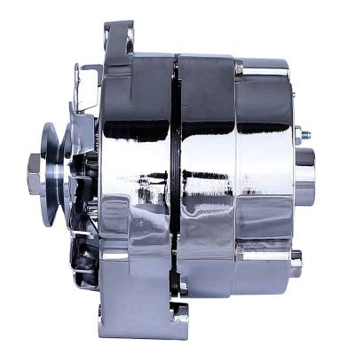 Rareelectrical - New Chrome Chevy 1-Wire Or 3-Wire Alternator Compatible With 140 Amp Self Exciting Energizing By - Image 5