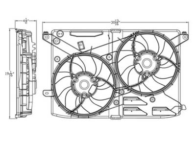 Rareelectrical - New Dual Radiator And Condenser Fan Compatible With Ford Fusion 2.0L Turbo 13-16 Dg9z8c607d - Image 3