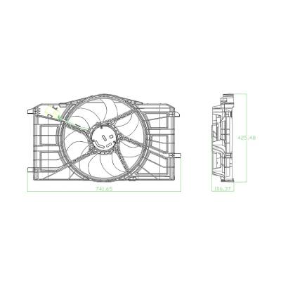 Rareelectrical - New  Dual Radiator & Condenser Fan Compatible With Ford 2021 2022 2023 2024 By Part Numbers - Image 3